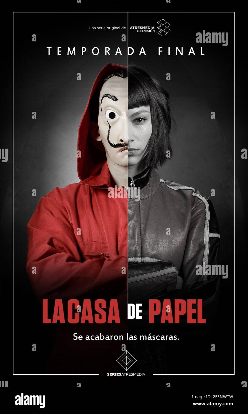 Série la Casa de Papel TV (2017 - ) Espagne 2018 saison 2 créé par Alex  Pina Ursula Corbero Affiche espagnole Photo Stock - Alamy