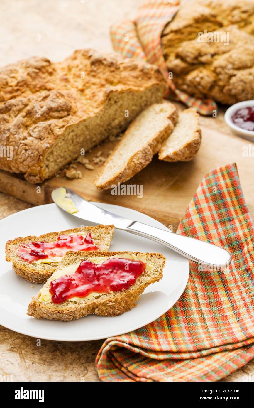 Pains à la soda faits maison Banque D'Images