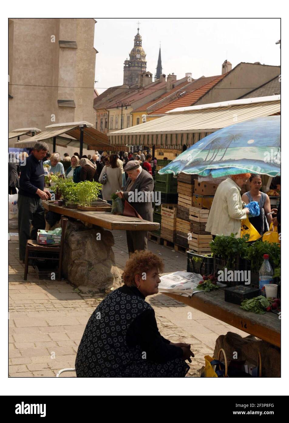 La Slovaquie rejoint l'UE le 1er mai 2004. Kosice une ville de l'est de la Slovaquie.photographie David Sandison 28/4/2004 Banque D'Images