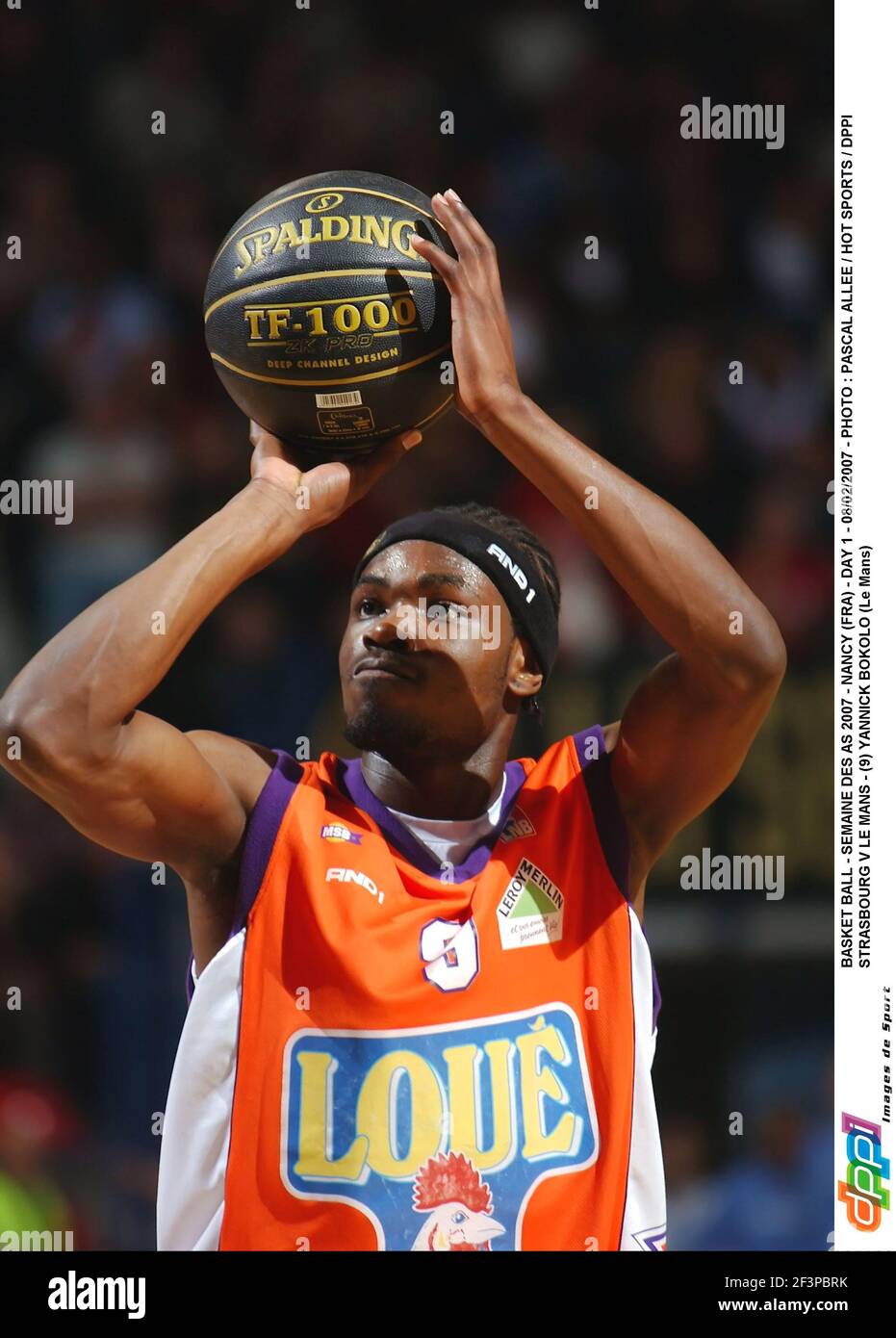 BASKET BALL - SEMAINE DES AS 2007 - NANCY (FRA) - JOUR 1 - 08/02/2007 - PHOTO : PASCAL ALLEE / SPORTS CHAUDS / DPPI STRASBOURG V LE MANS - (9) YANNICK BOKOLO (LE MANS) Banque D'Images