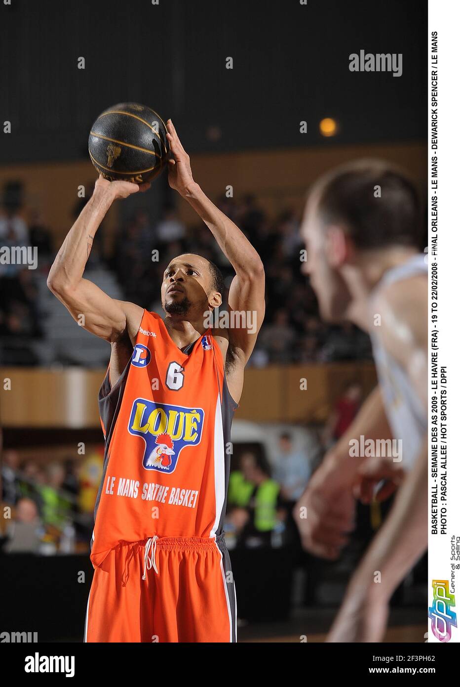 BASKET-BALL - SEMAINE DES AS 2009 - LE HAVRE (FRA) - 19 AU 22/02/2008 - FINAL ORLÉANS - LE MANS - DEWARICK SPENCER / LE MANS PHOTO : PASCAL ALLEE / HOT SPORTS / DPPI Banque D'Images