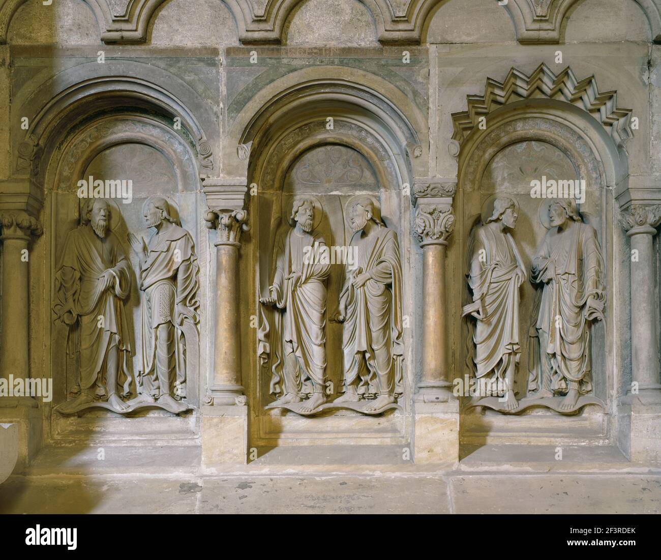Relief,¸dliche Ostchorschranken, Bamberg, Dom Banque D'Images