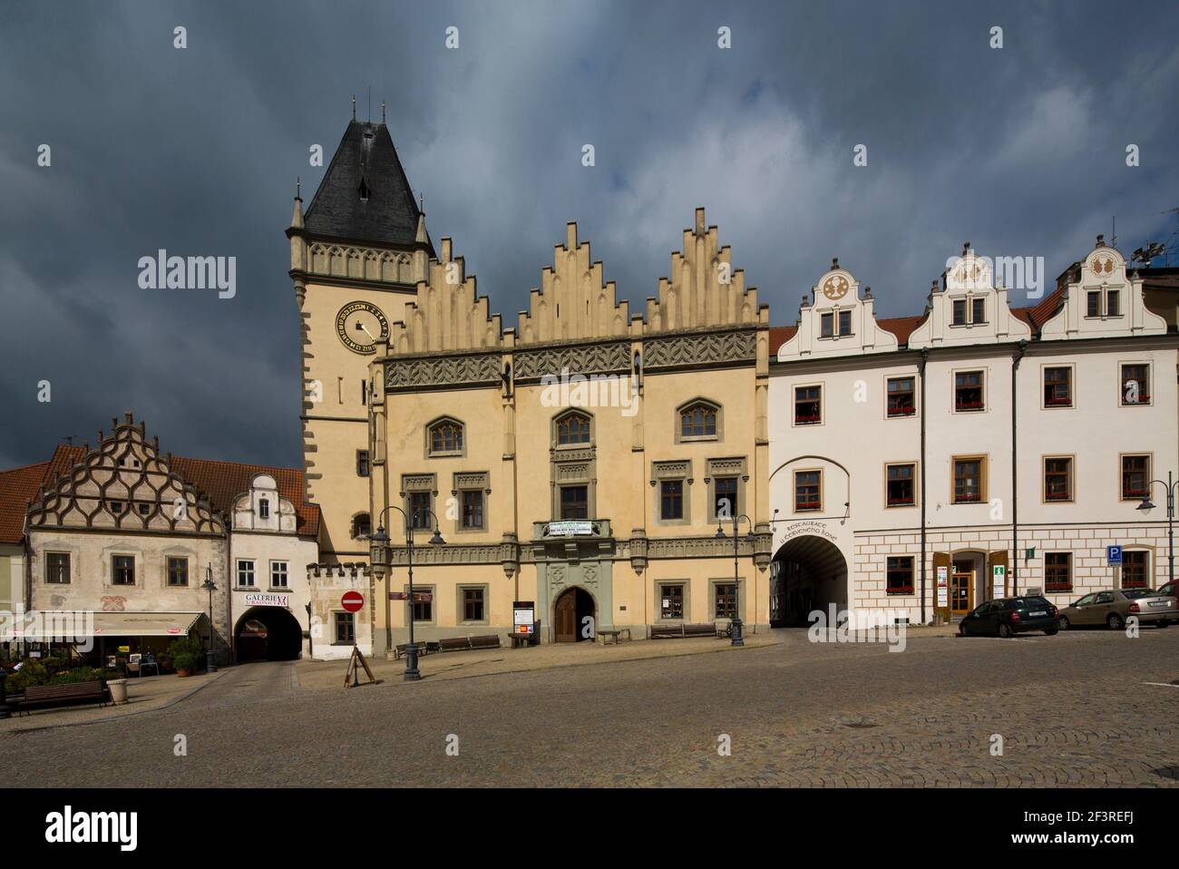 Hôtel de ville, construit par Wendel Roskopf, 1521, Tabor, Bohême, République Tchèque Banque D'Images