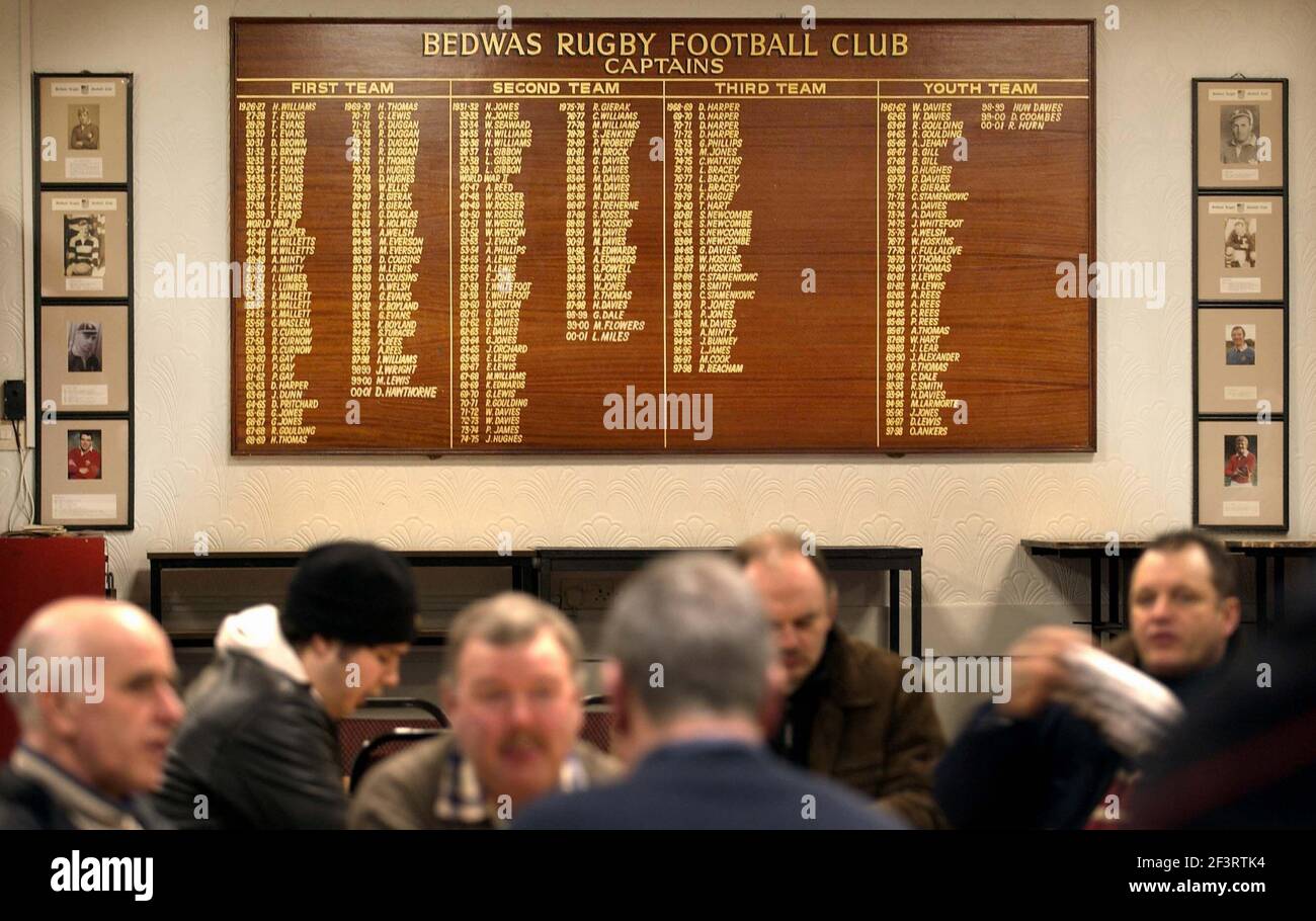 WALSH LEAGUE DIVISION 1 BEDWAS XV V TREORCHE AT BRIDGE CHAMP 19/2/2003 PHOTO DAVID ASHDOWNRUGBY Banque D'Images
