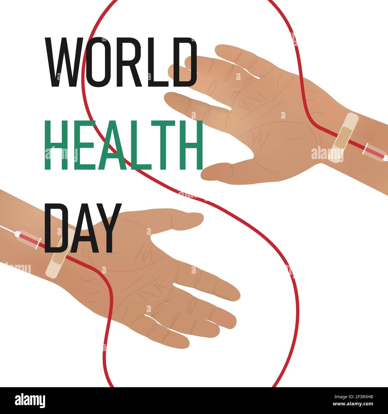 Concept de bannière de la Journée mondiale de la santé. Illustration de Vecteur