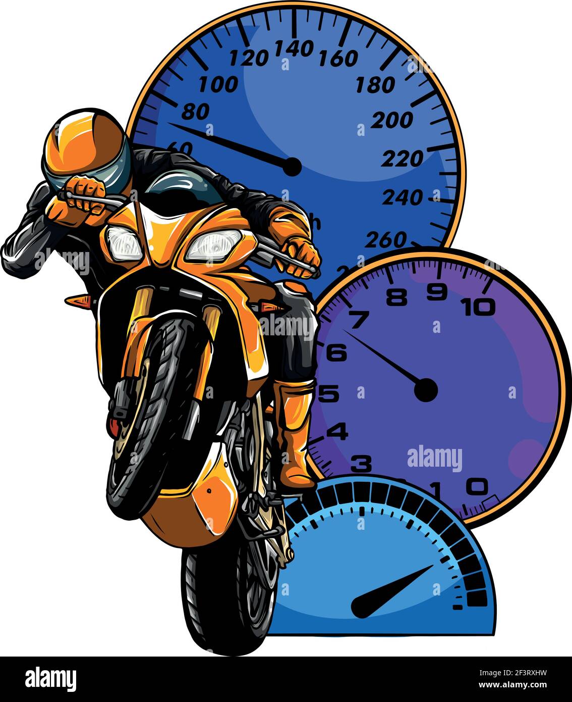 pilote avec moto avec outil illustration vectorielle Illustration de Vecteur