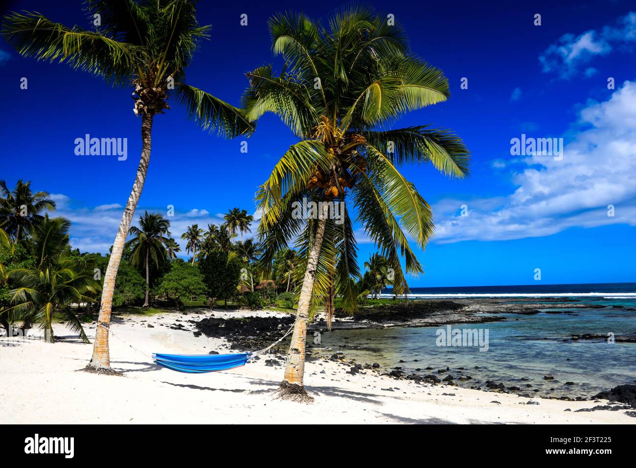Plage de Matareva, Samoa occidentales Banque D'Images