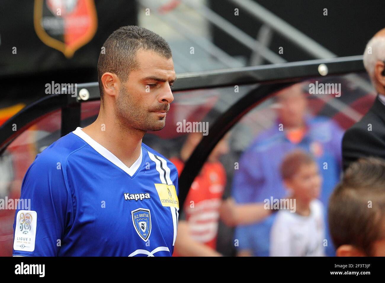 FOOTBALL - CHAMPIONNAT DE FRANCE 2012/2013 - L1 - STADE RENNAIS V SC BASTIA - 26/08/2012 - PHOTO PASCAL ALLEE / DPPI - Ilan (SCB) Banque D'Images