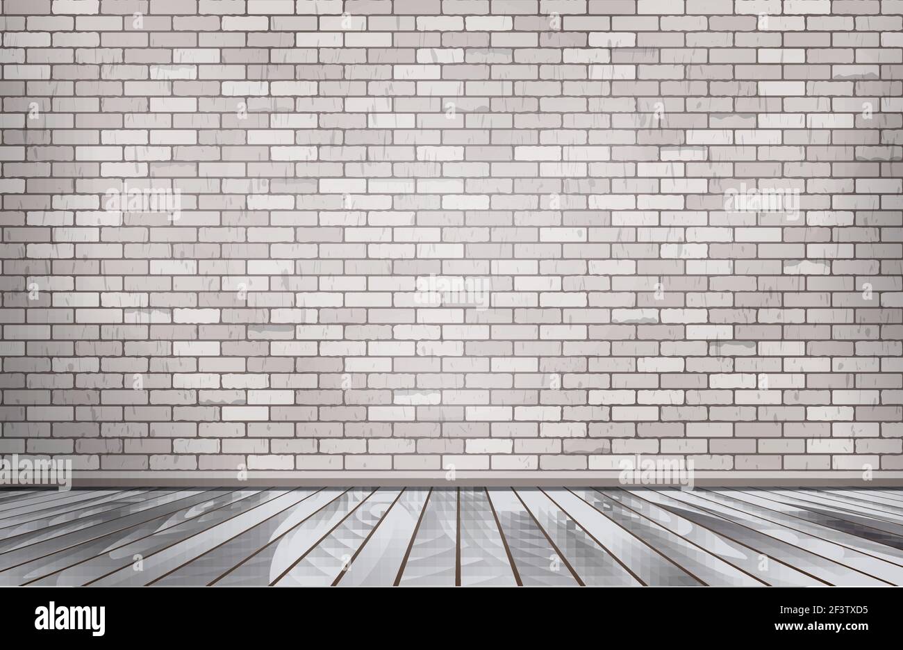 Chambre en brique blanche. Vecteur. Illustration de Vecteur