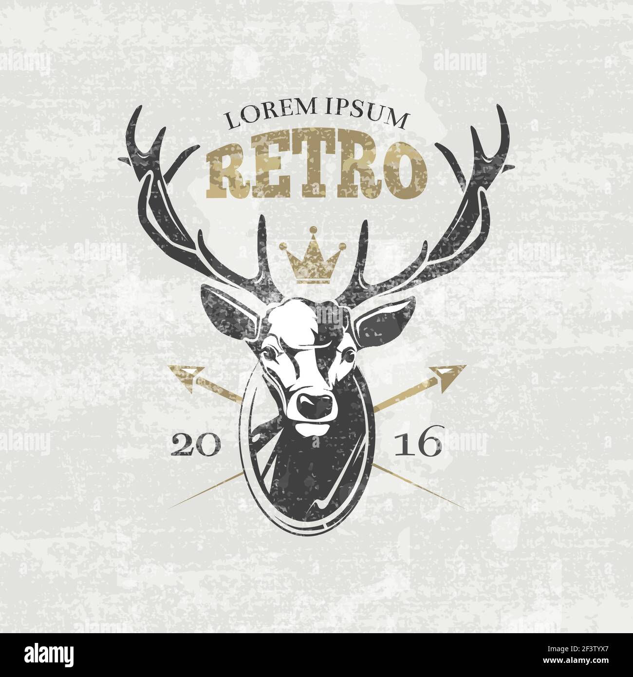 Badges vectoriels, étiquettes, logos de Deer Hunters Club. Étiquette de