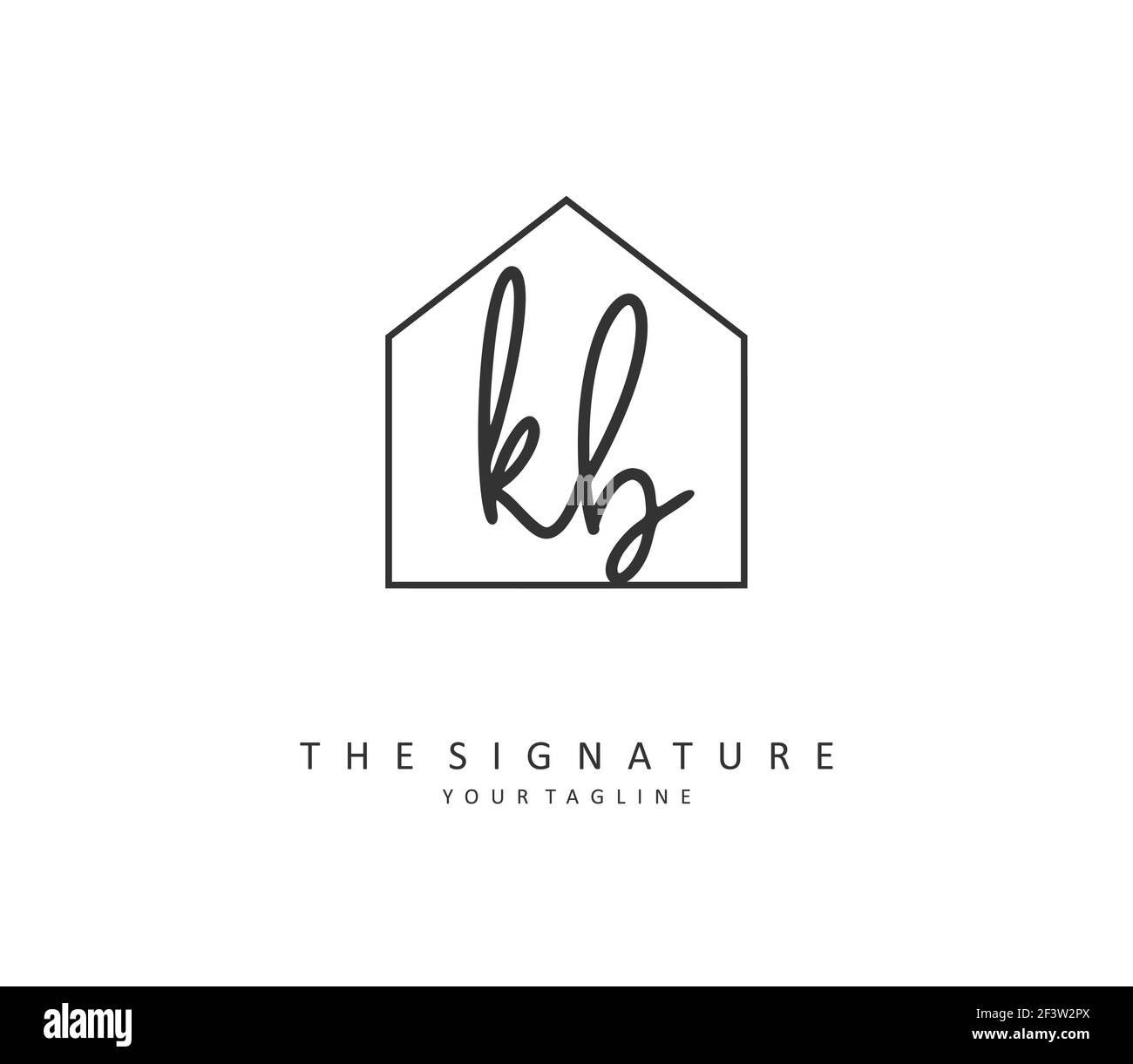 K B KB lettre initiale écriture manuscrite et logo de signature. Un concept d'écriture manuscrite logo initial avec élément de modèle. Illustration de Vecteur