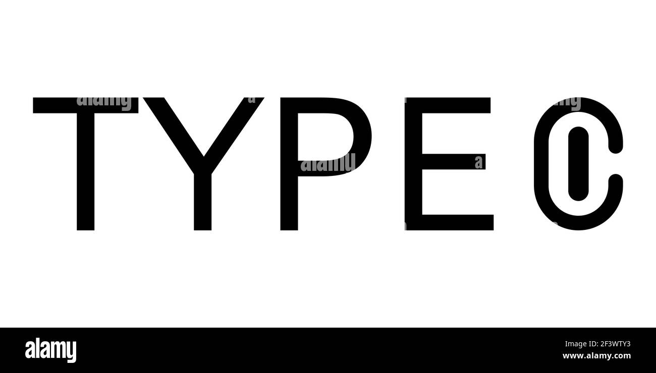 usb type c universel connecteur de port compact logo vecteur connecteur word de type c. Illustration de Vecteur