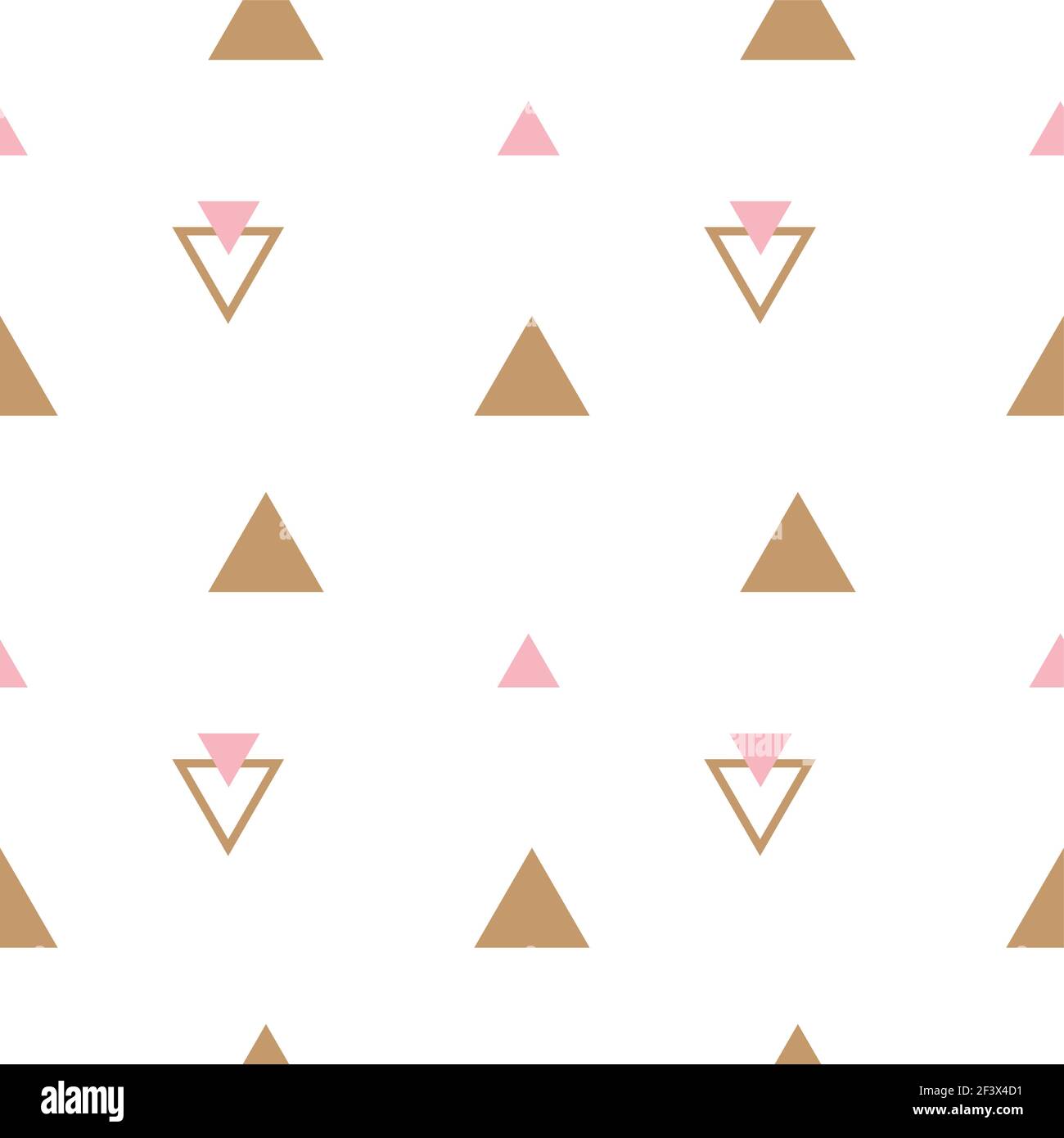 Motif scandinave géométrique abstrait sans couture. Décoration triangle vectoriel de couleurs orange et noire. Texture simple pour papier peint nordic Baby Illustration de Vecteur