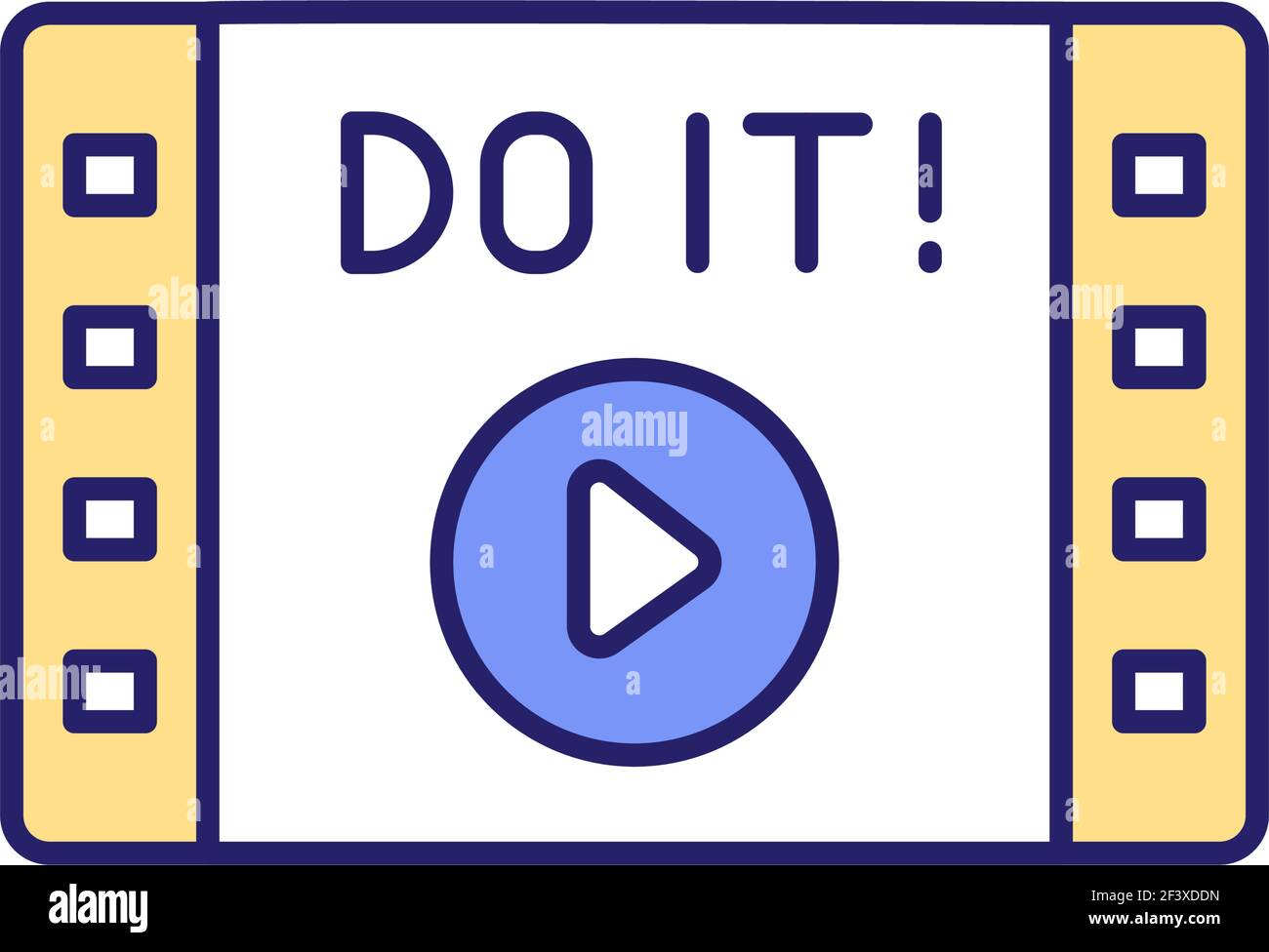 Icône de couleur RVB de la vidéo de motivation Illustration de Vecteur