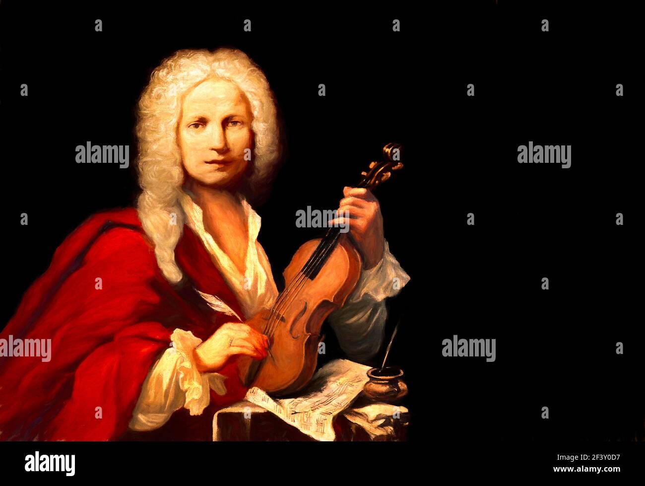 Antonio Lucio Vivaldi, 1678 – 1741, compositeur baroque italien, violoniste virtuose Banque D'Images