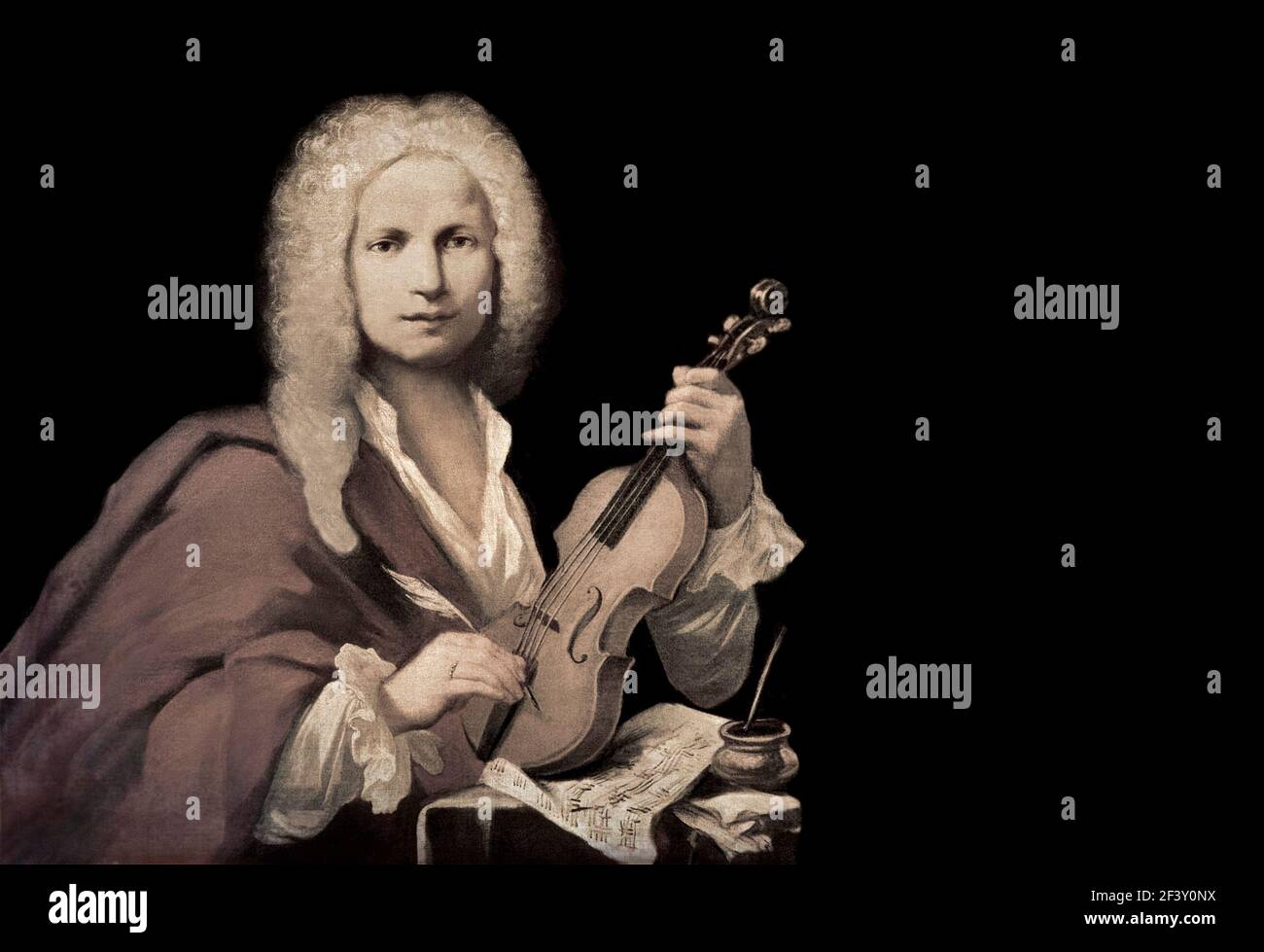 Antonio Lucio Vivaldi, 1678 – 1741, compositeur baroque italien, violoniste virtuose Banque D'Images