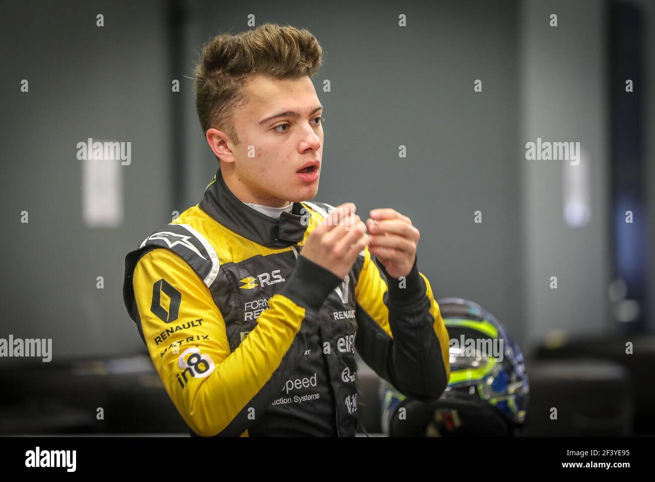 FEWTRELL Maw (gbr), FR 2.0 Eurocup Renault team R-Ace GP, portrait lors des essais d'hiver Formule Renault 2.0 à Nurburgring, Allemagne, 4 au 5 avril 2018 - photo Alexandre Guillaumot / DPPI Banque D'Images