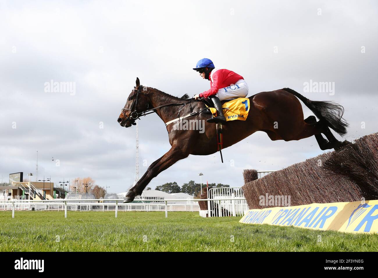 Allaho criblé par Rachael Blackmore saute le dernier à gagner le Ryanair Chase pendant le troisième jour du Cheltenham Festival à Cheltenham Racecourse. Date de la photo: Jeudi 18 mars 2021. Banque D'Images Allaho criblé par Rachael Blackmore saute le dernier à gagner le Ryanair Chase pendant le troisième jour du Cheltenham Festival à Cheltenham Racecourse. Date de la photo: Jeudi 18 mars 2021. Banque D'Images
