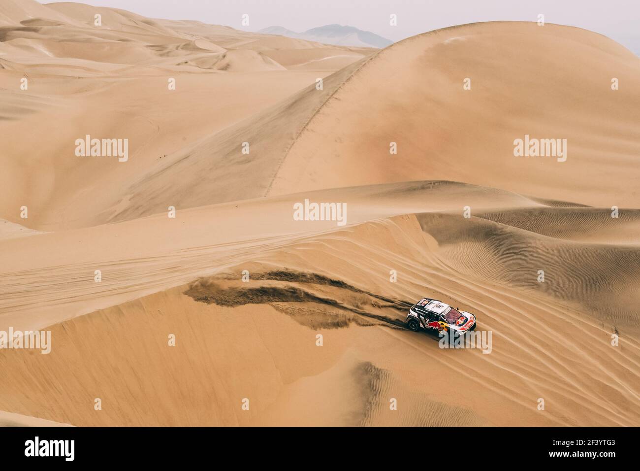 306 LOEB SEBASTIEN (FRA), ELENA DANIEL (MCO), PEUGEOT 3008 DKR, AUTO, VOITURE, Action pendant le Dakar 2018, étape 2 Pisco à Pisco, Pérou, le 7 janvier - photo Eric Vargiolu / DPPI Banque D'Images