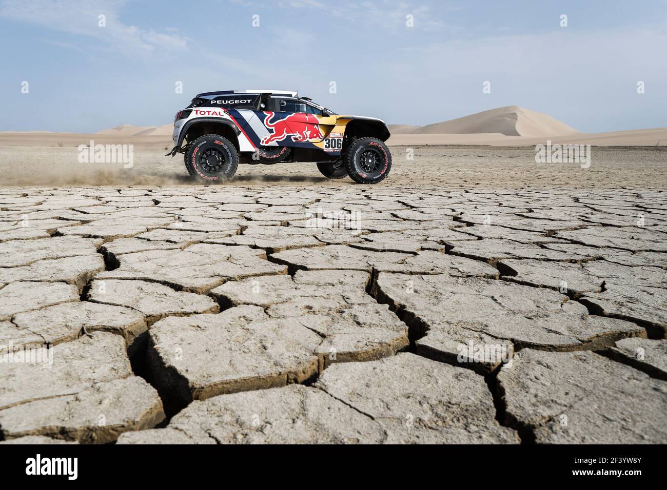 306 LOEB SEBASTIEN (FRA), ELENA DANIEL (MCO), PEUGEOT 3008 DKR, AUTO, VOITURE, Action pendant le Dakar 2018, étape 3 Pisco à San Juan de Marcona, Pérou, janvier 8 - photo Florent Gooden / DPPI Banque D'Images