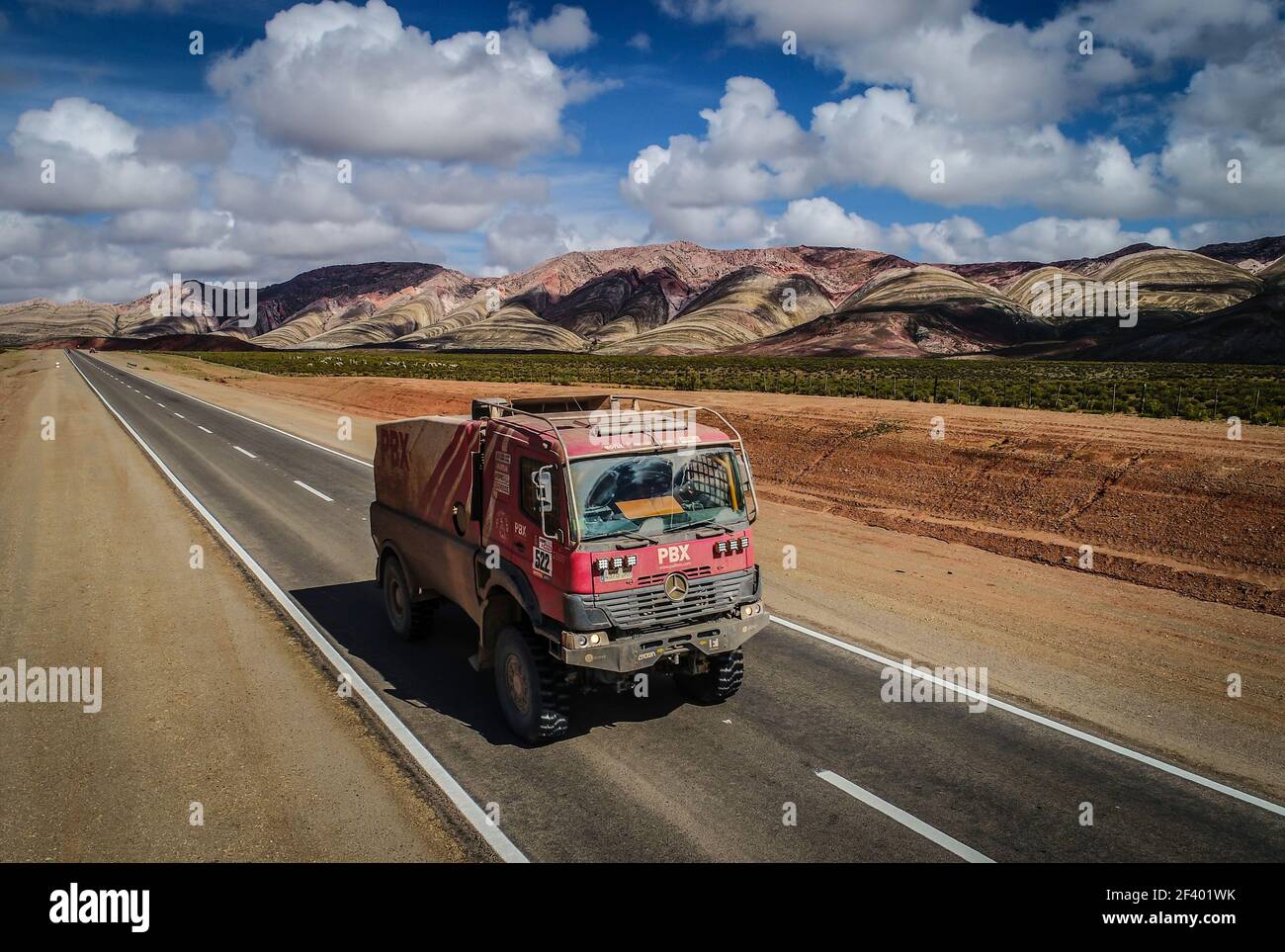 522 SABATE PEP (ESP), TIBAU ROURA RAFAEL (ESP) ROOKIE, BEIER PHILIPP (DEU), MERCEDES, CAMION, CAMION, Au cours de la Dakar 2018, Stage 9 Tupiza à Salta, Bolivie, Argentine, janvier 15 - photo François Flamand / DPPI Banque D'Images