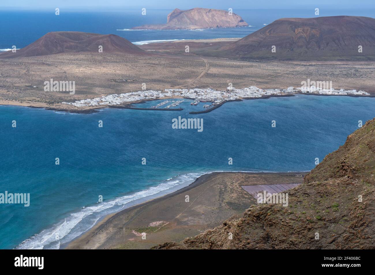 3 Îles : Montaña Clara, la Garaciosa, Lanzarote Banque D'Images