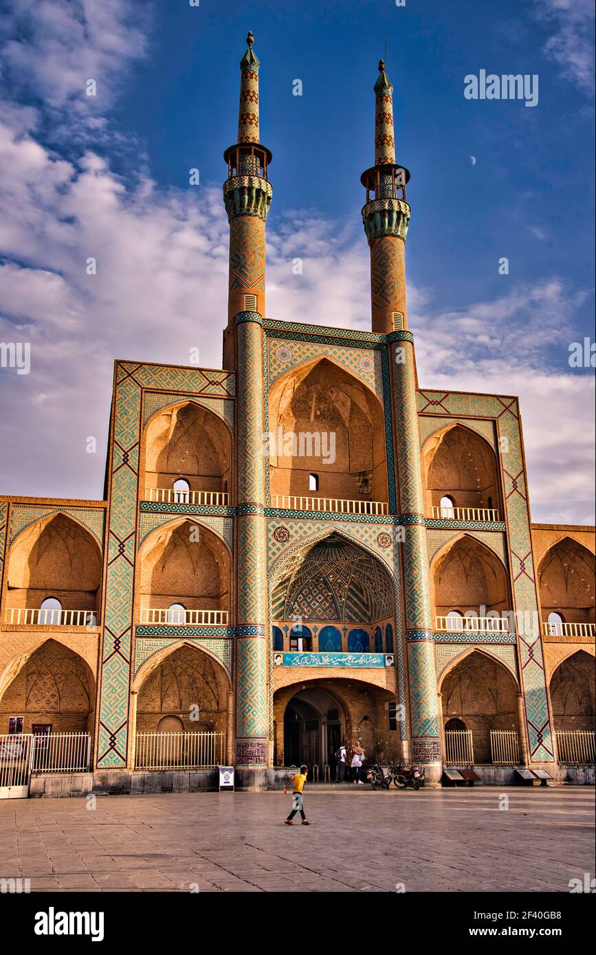 Amir Chakhmaq Yazd, Iran, la mosquée. Banque D'Images