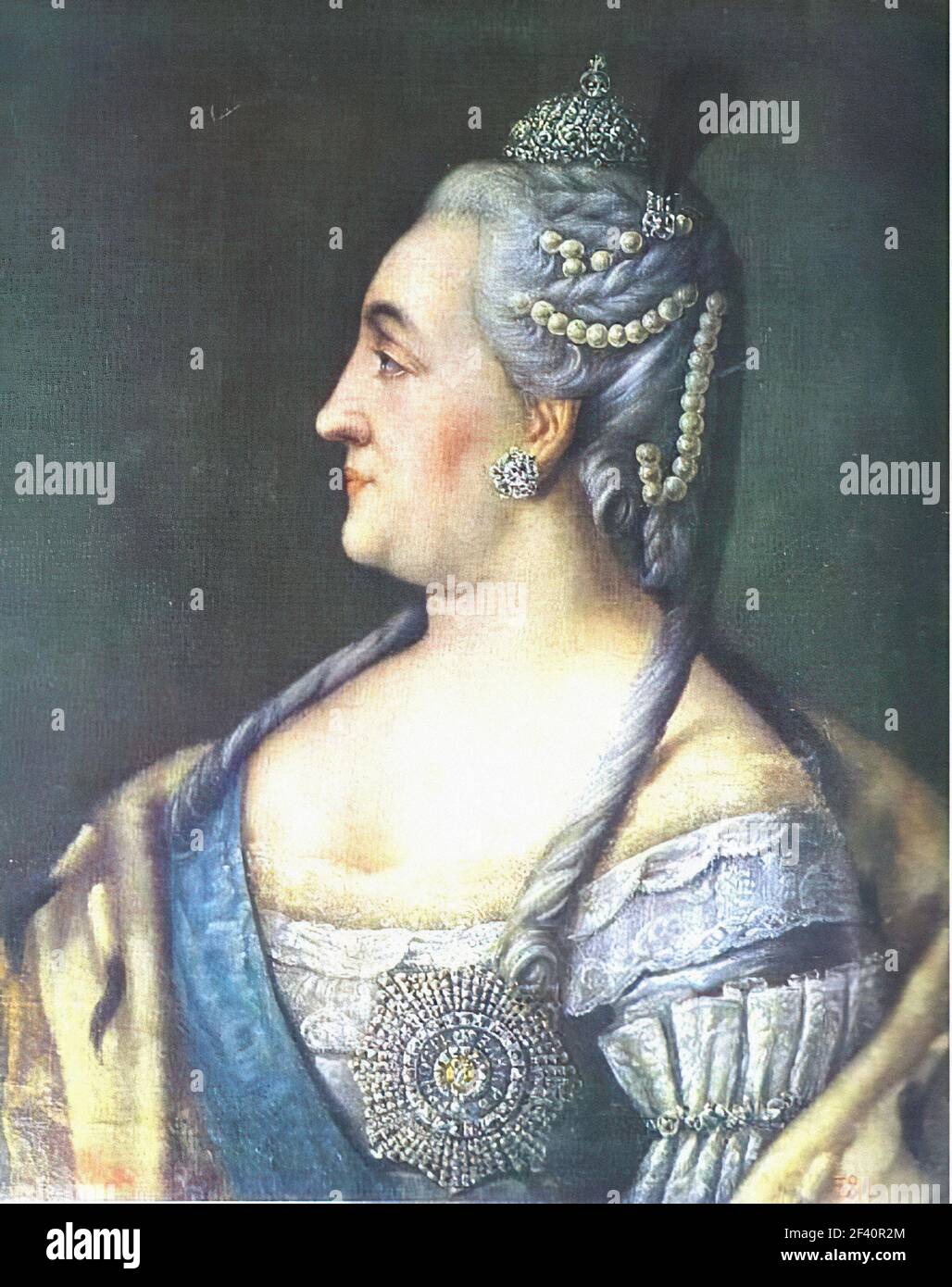 Aleksey Antropov - Portrait Catherine II Grand 1766 Banque D'Images