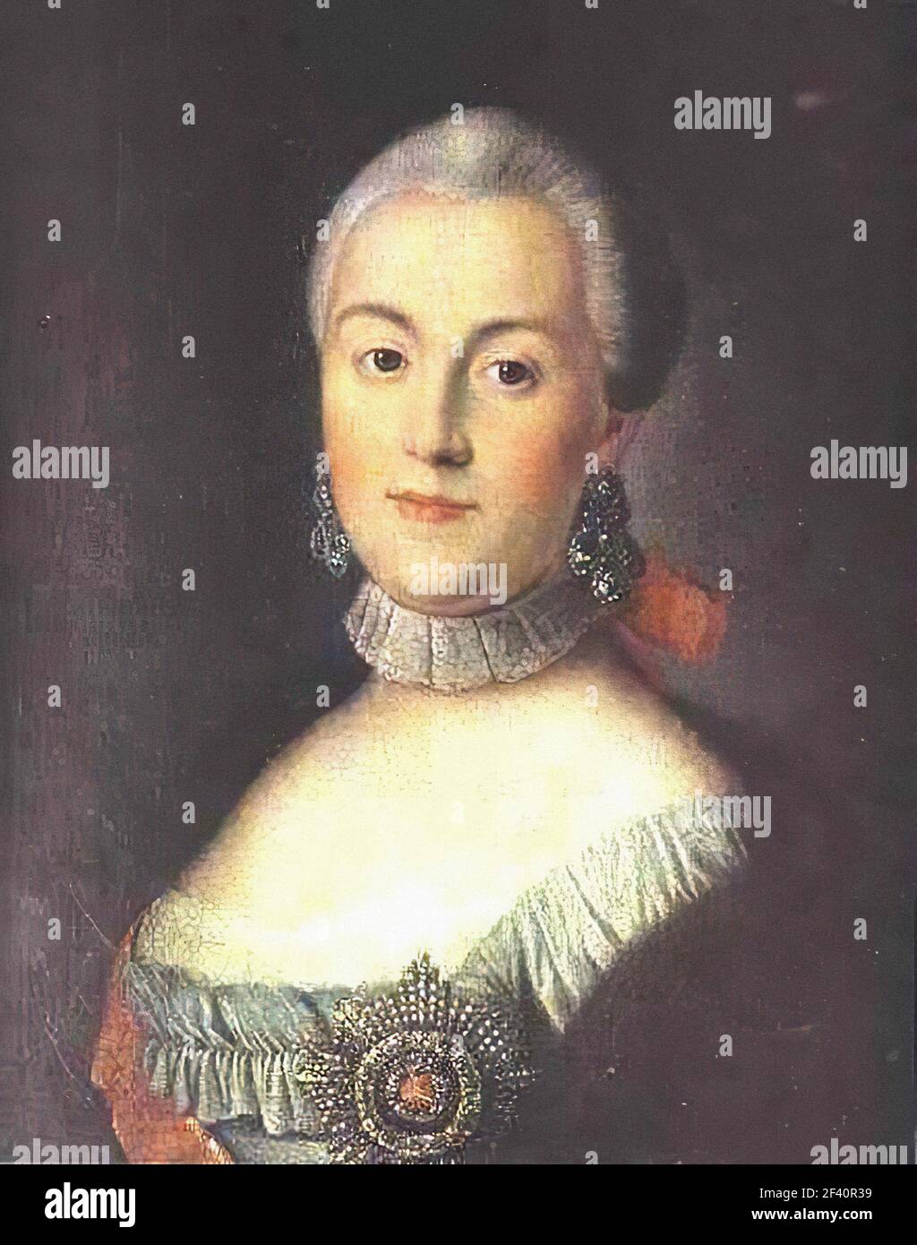 Aleksey Antropov - Portrait Grande duchesse Catherine Alekseevn future impératrice Catherine II Grand 1770 Banque D'Images