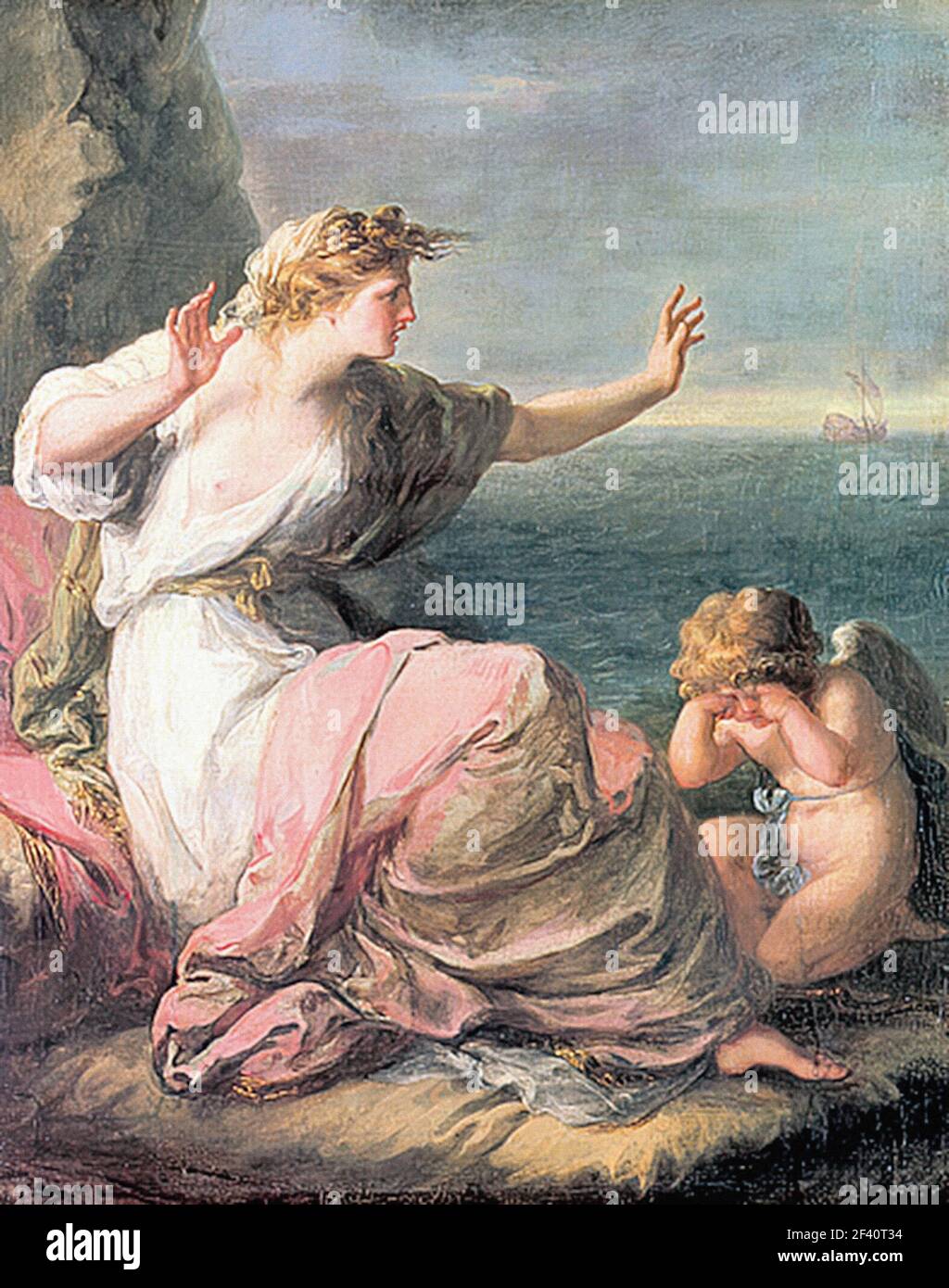 Angelica Kauffman - Ariadne île de gauche Naxos Banque D'Images