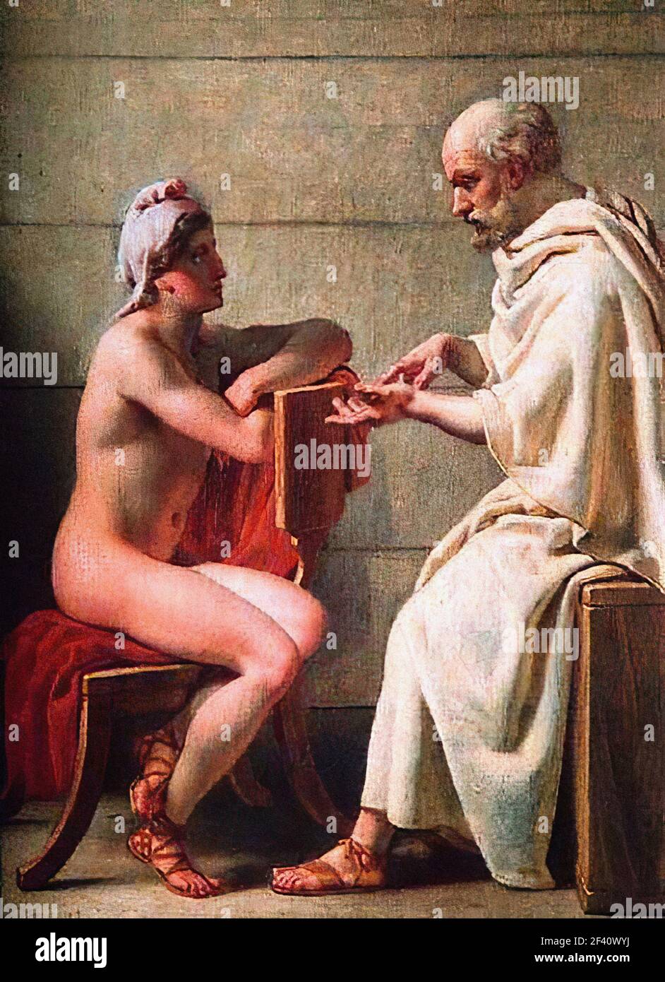 Christoffer Wilhelm Eckersberg - Socrates Alcibiades 1816 Banque D'Images