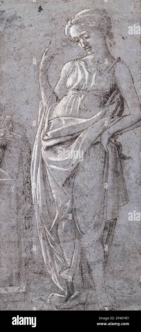 Fra Filippo Lippi - Figure féminine 1430 Banque D'Images