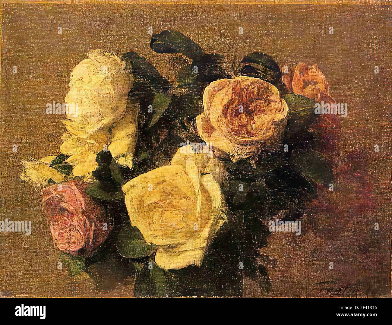 Henri Fantin-Latour - Roses 5 Banque D'Images