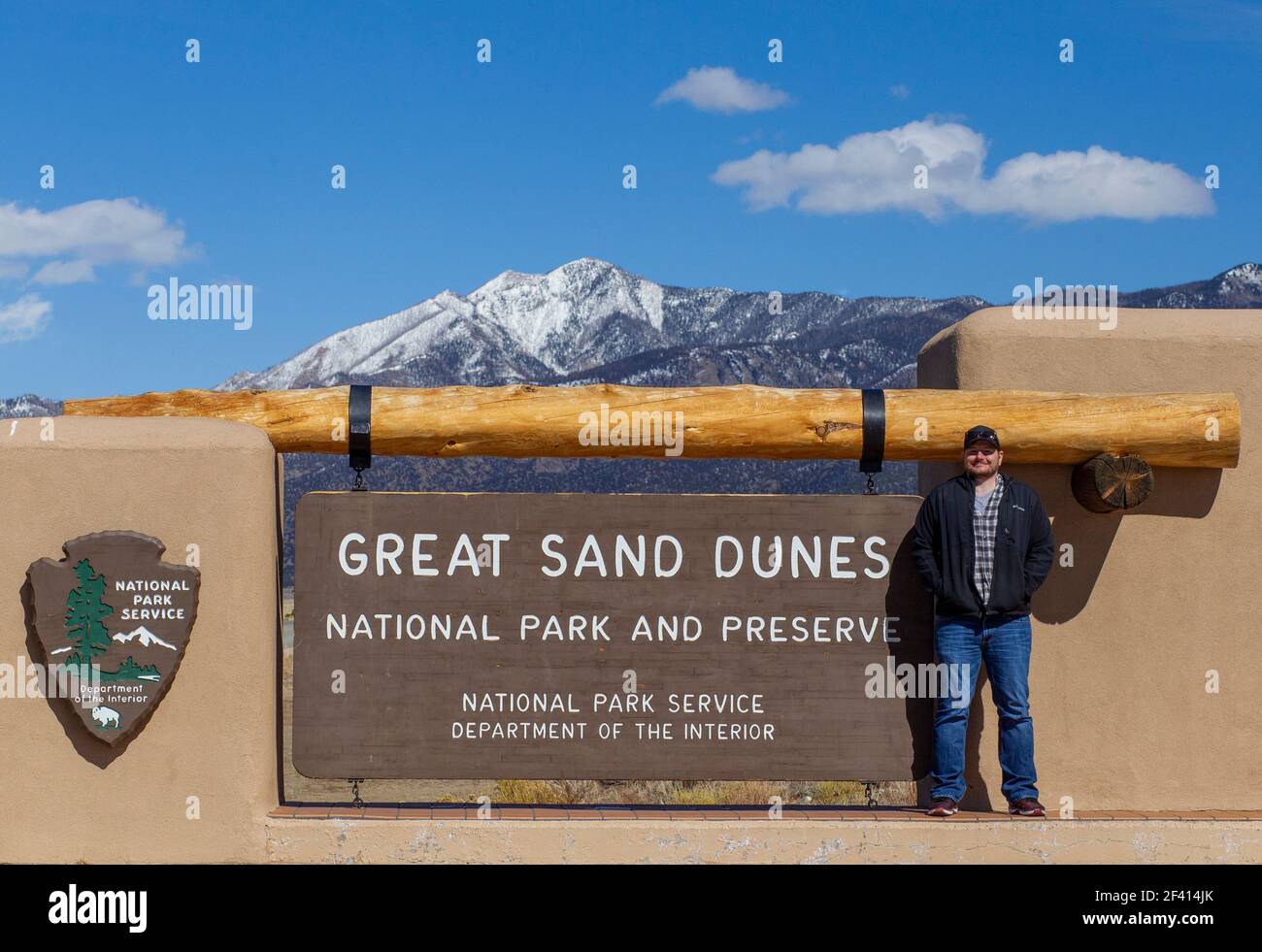 Parc national de Great Sand Dunes et réserve un parc national américain dans le Colorado. Le parc contient les dunes de sable les plus hautes d'Amérique du Nord Banque D'Images