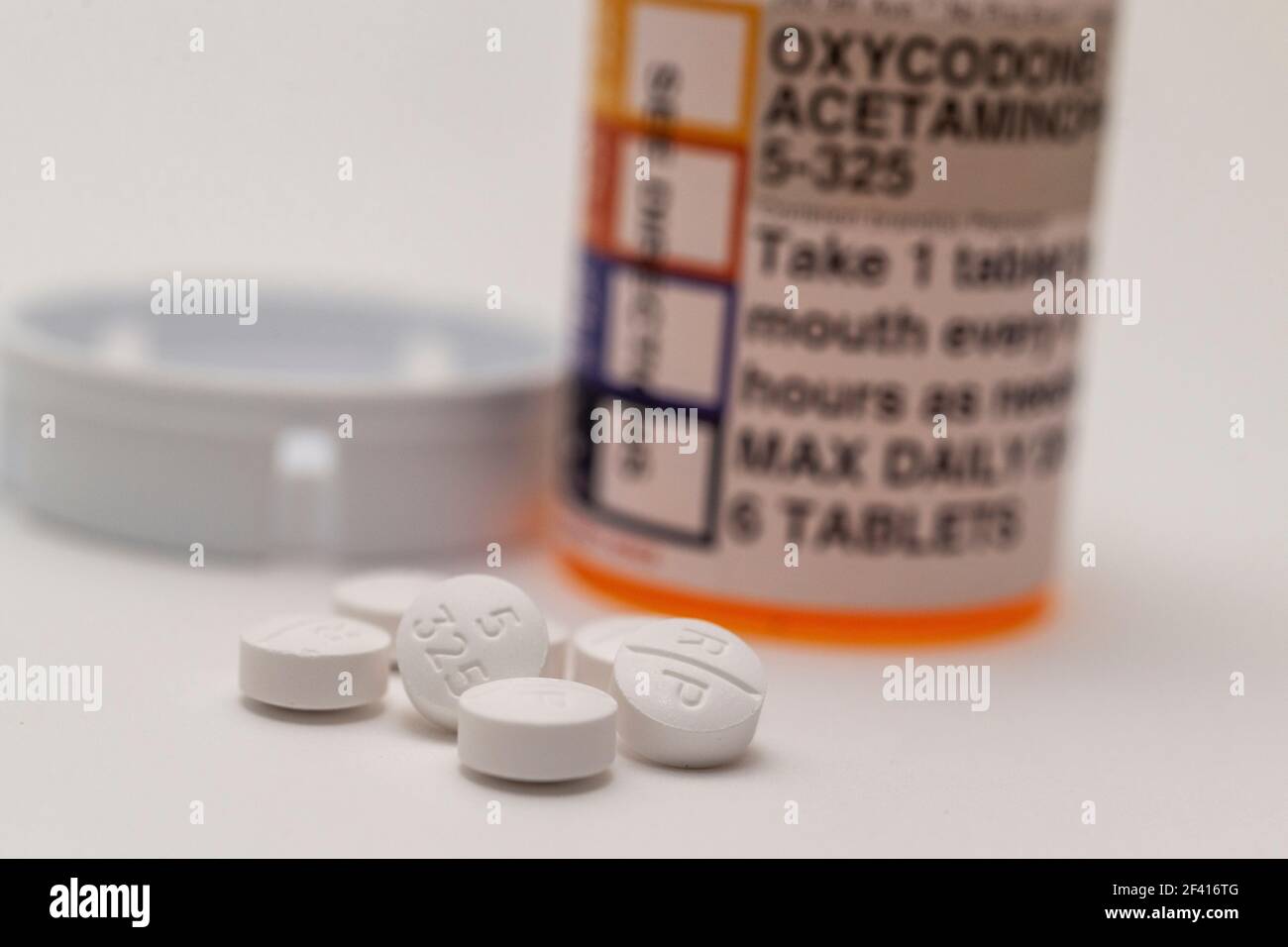 New York, États-Unis. 16 mars 2021. Oxycodone-Acetaminophen 5-325 comprimés à New York le mardi 16 mars 2021. (Âphoto de Richard B. Levine) crédit: SIPA USA/Alay Live News Banque D'Images