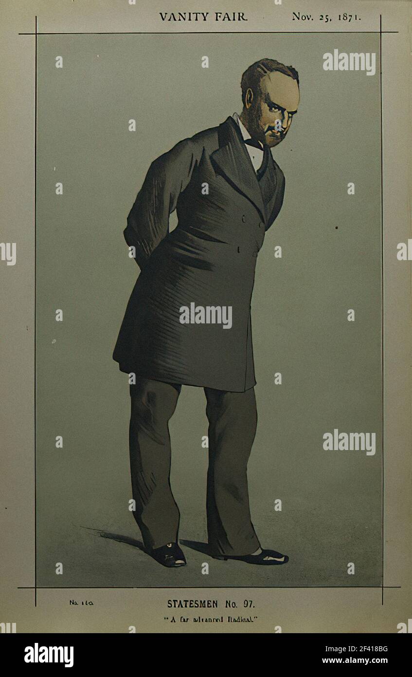 James Tissot - caricature Sir Charles Wentworth Dilke 2e Baronet PC Banque D'Images