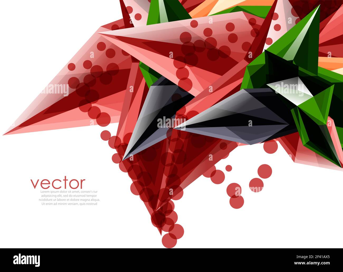 Cristaux de verre de couleur sur fond blanc, composition abstraite géométrique avec pierres gemmes de verre et espace de copie, modèle d'arrière-plan. Cristaux de verre de couleur vectorielle sur fond blanc, composition abstraite géométrique avec pierres précieuses en verre et espace de copie, modèle d'arrière-plan Illustration de Vecteur