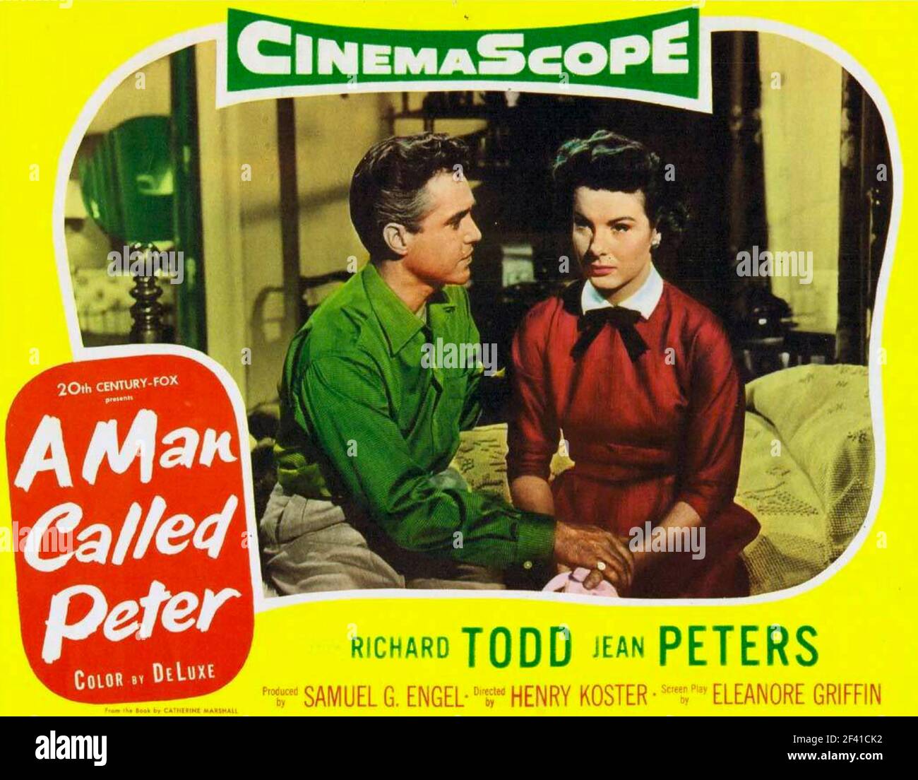 Un HOMME A APPELÉ PETER 1955 20th Century Fox film avec Jean Peters et Richard Todd Banque D'Images