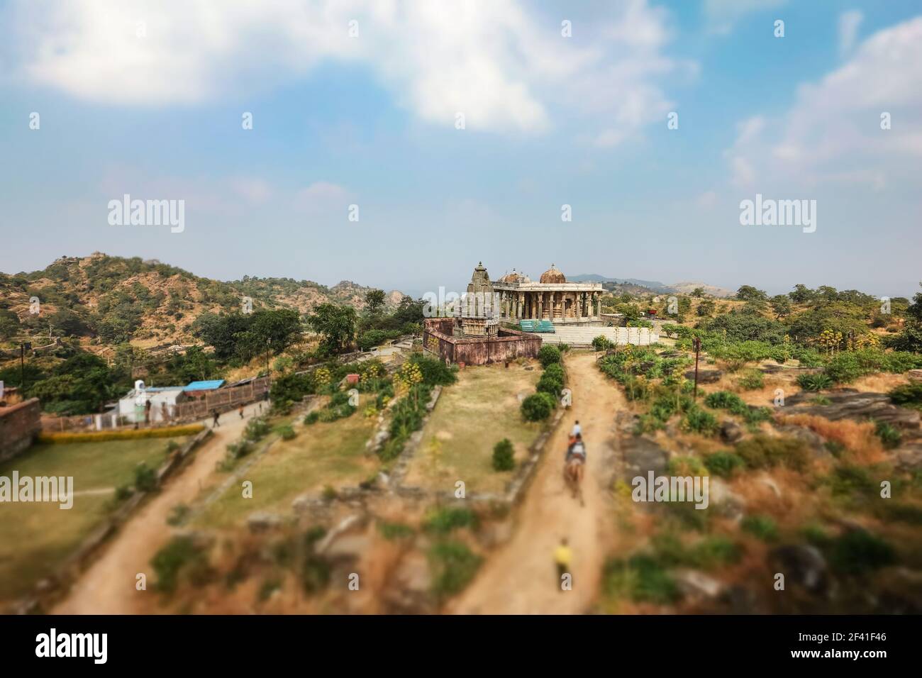 Kumbhalgarh est une forteresse de Mewar sur la plage ouest des collines d'Aravalli, dans le district de Rajsamand près d'Udaipur de l'état de Rajasthan dans l'ouest de l'Inde. Banque D'Images