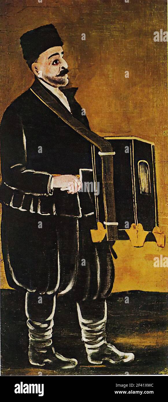 Niko Pirosmani - organiste Barrel Banque D'Images