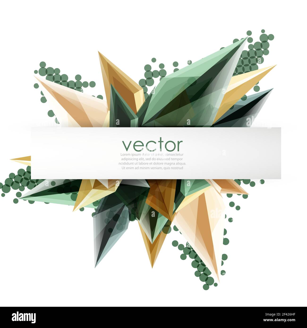 Fond abstrait vectoriel de cristaux en fleurs colorées. Fond abstrait vectoriel de cristaux en fleurs colorées. Verre effet transparent formes triangulaires 3d brillantes Illustration de Vecteur