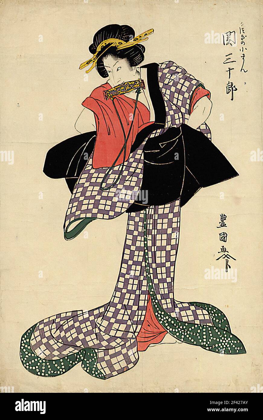 Toyokuni - Seki Sanjuro C 1810 Banque D'Images