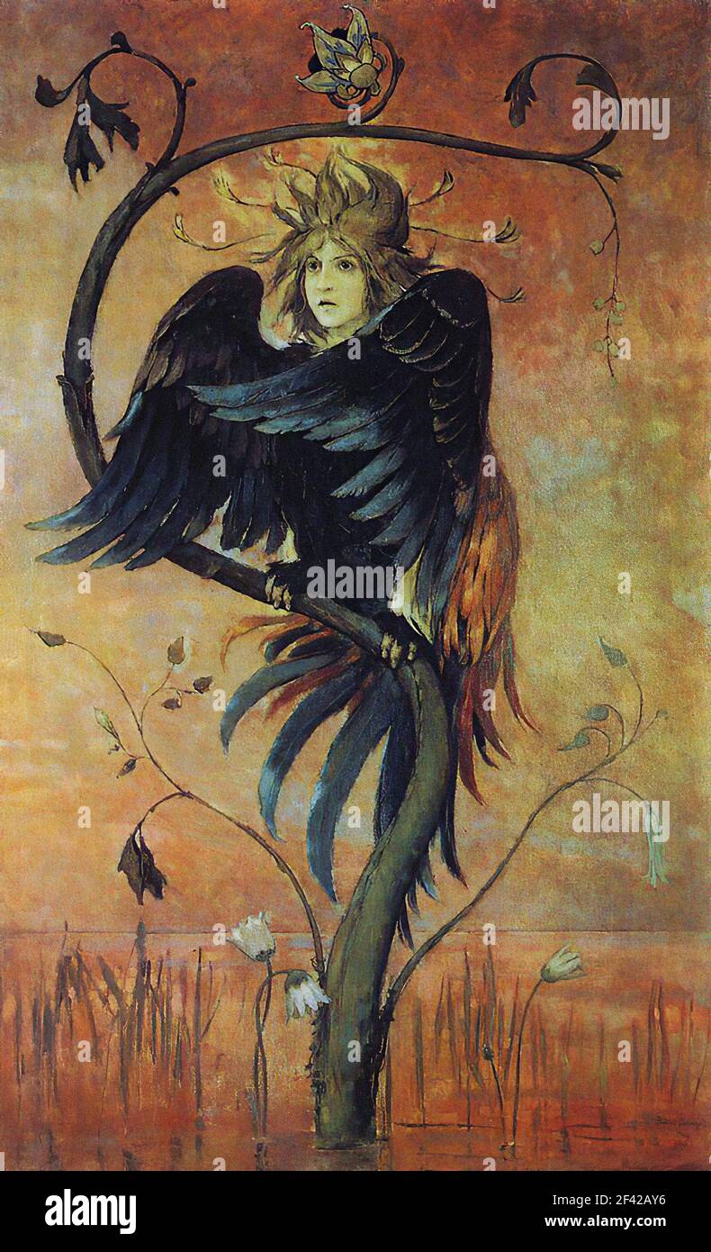 Viktor Vassetsov - oiseau prophétique de Gamaun 1897 Banque D'Images