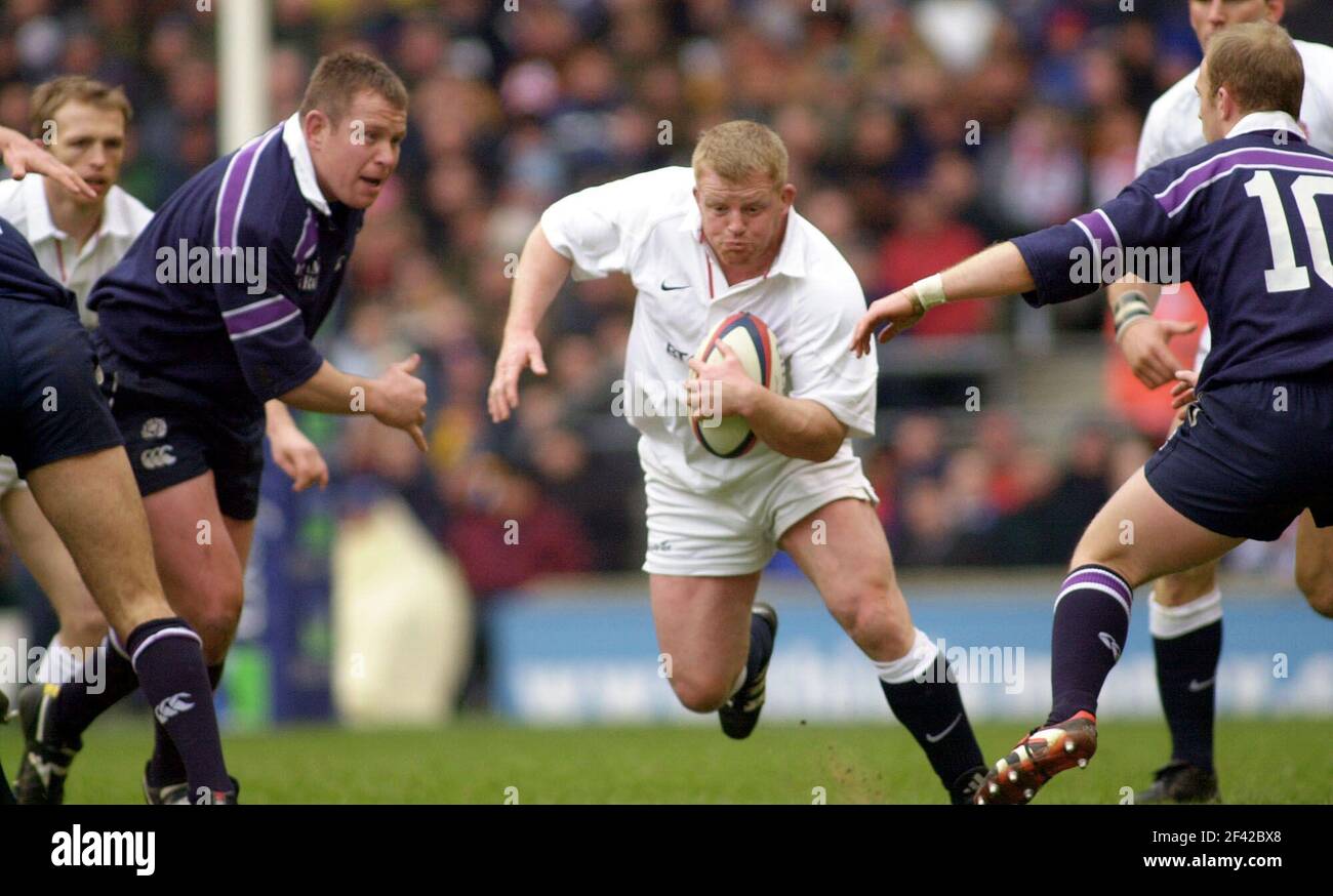 Angleterre contre Ecosse Championnat de rugby des six Nations Mars 2001 Banque D'Images