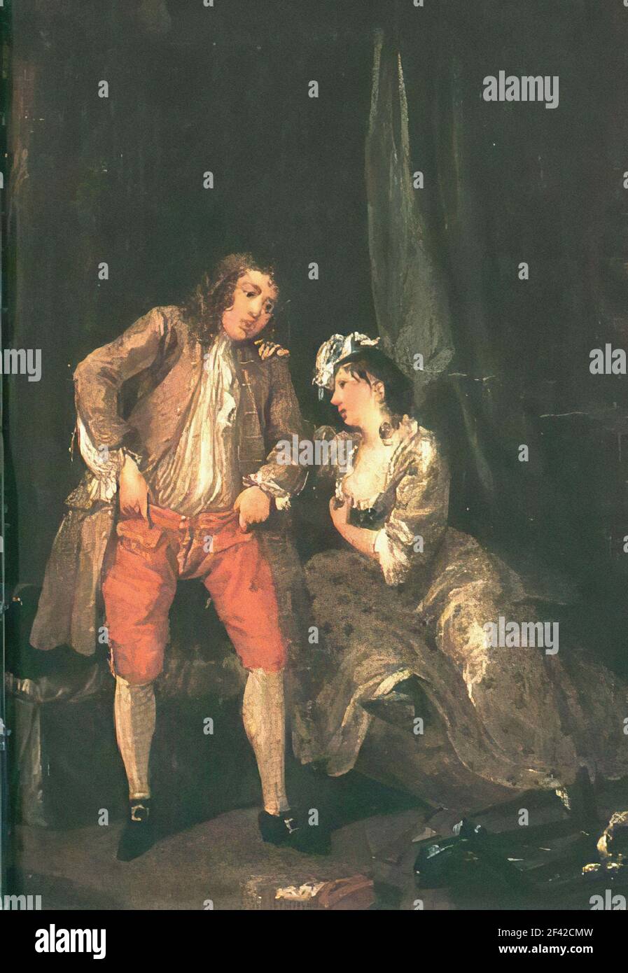 William Hogarth- avant Seduction après 1731 Banque D'Images