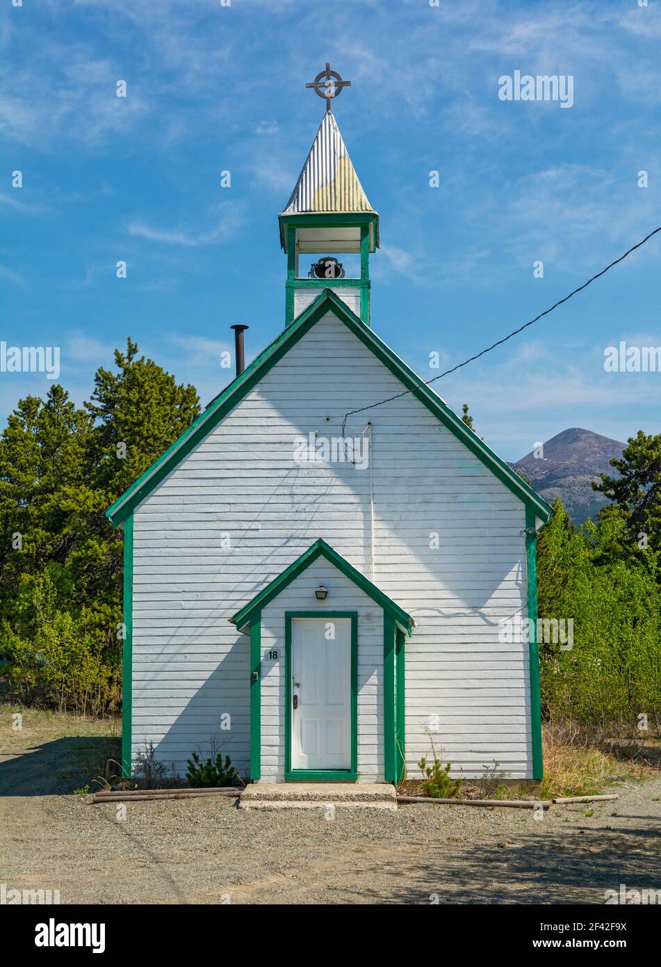 Canada, Yukon, Carcross, Église anglicane du Saint-Sauveur construite en 1904 Banque D'Images