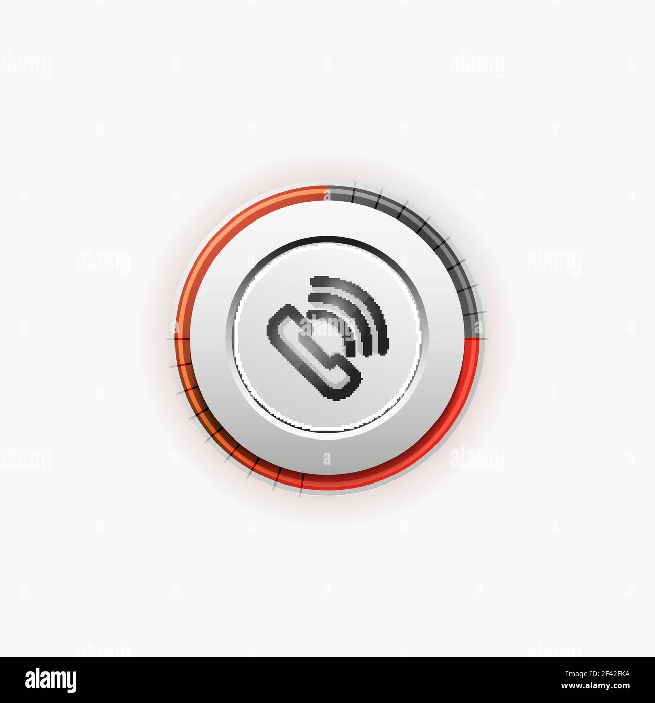 Bouton de téléphone, idée d'assistance téléphonique, illustration vectorielle. Bouton de téléphone, idée d'assistance téléphonique, illustration vectorielle. Icône de téléphone ancien mode Illustration de Vecteur