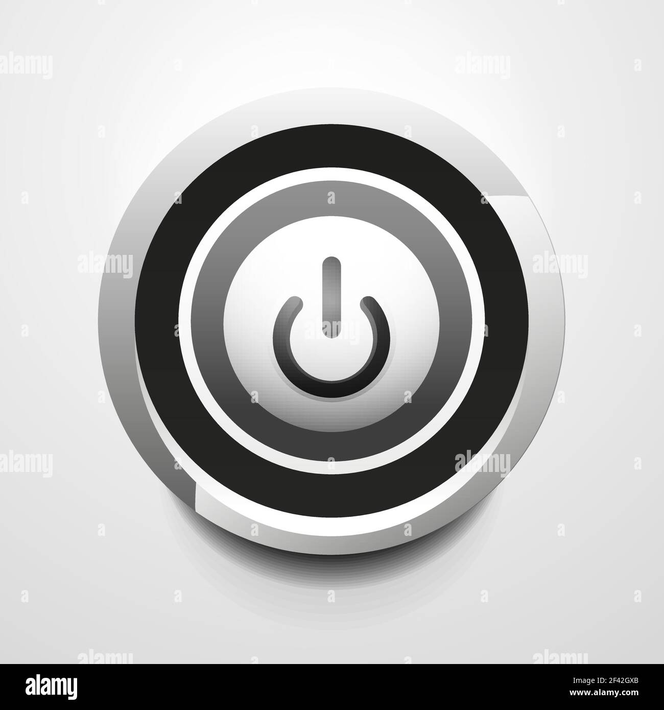 Logo de la technologie du bouton d'alimentation, concept Digital art techno, icône On Off. Logo de la technologie Vector Power Button, concept Digital art techno, icône On Off Illustration de Vecteur