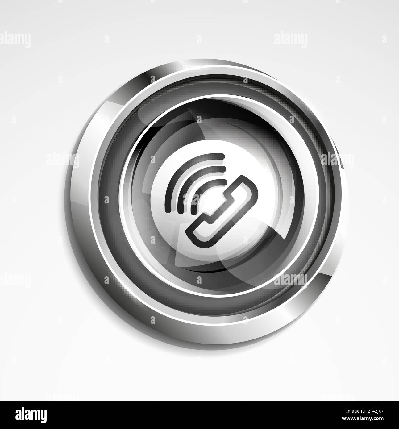 Bouton de téléphone, idée d'assistance téléphonique, illustration vectorielle. Bouton de téléphone, idée d'assistance téléphonique, illustration vectorielle. Icône de téléphone ancien mode Illustration de Vecteur