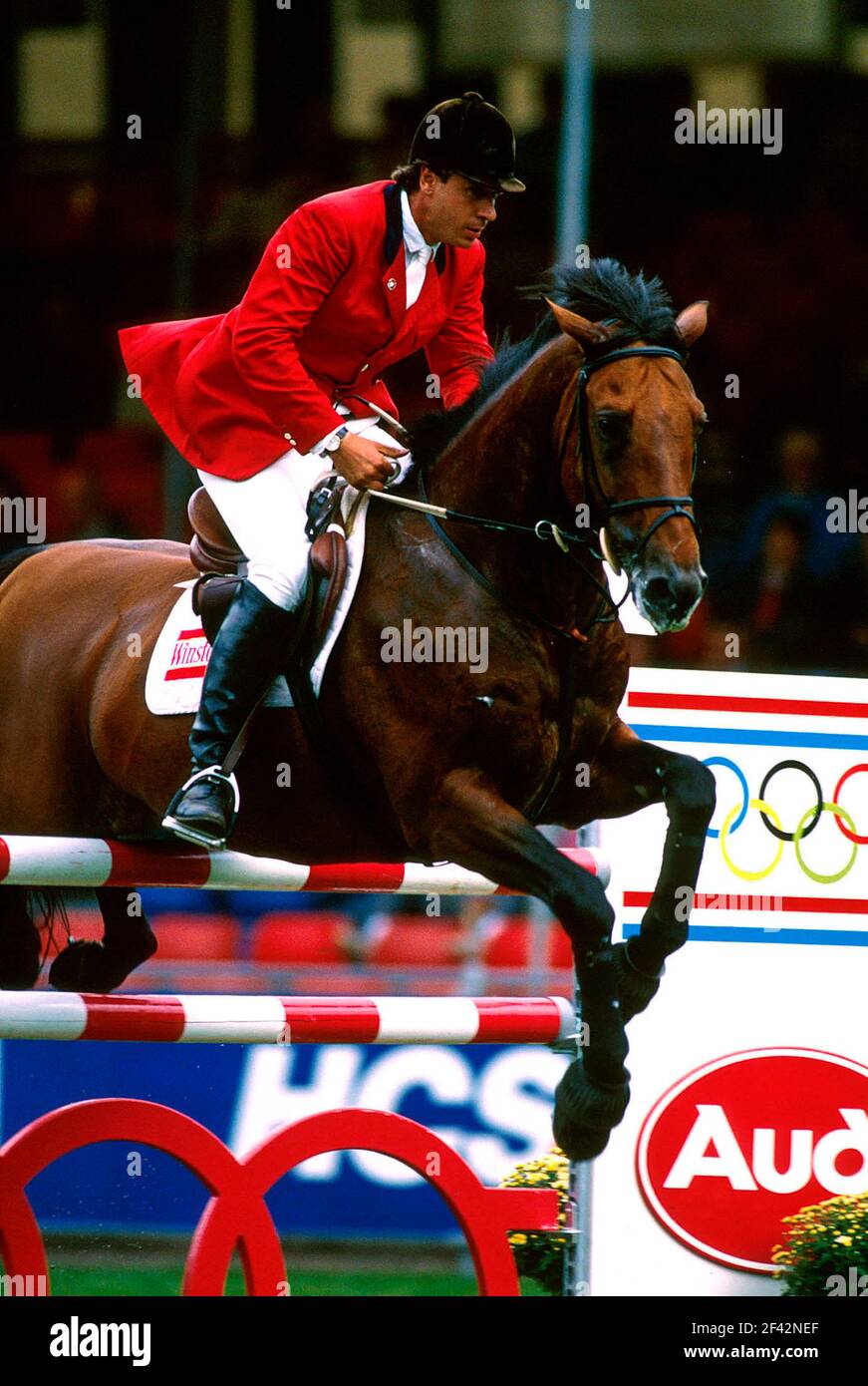 CHIO Rotterdam 1991, Cayetano Martinez de Irujo (ESP) à cheval Winston Palestro II Banque D'Images